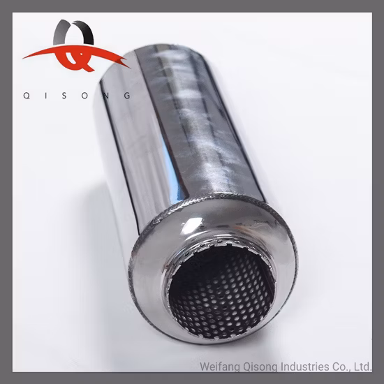[Qisong] Ricambi auto in acciaio inossidabile per auto universale Glasspack risonatore Tornado silenziatore silenziatore a spirale